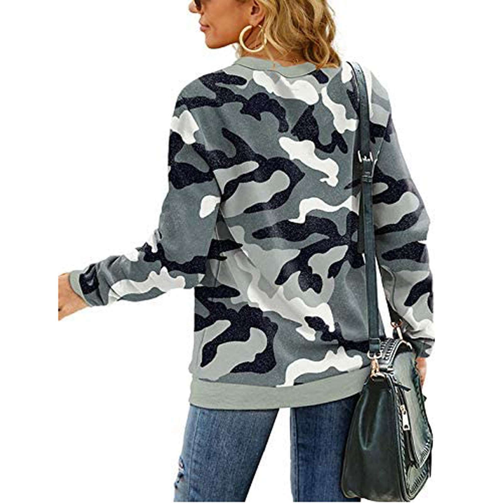Print Round neck Long sleeve Sweatshirts T-Shirts