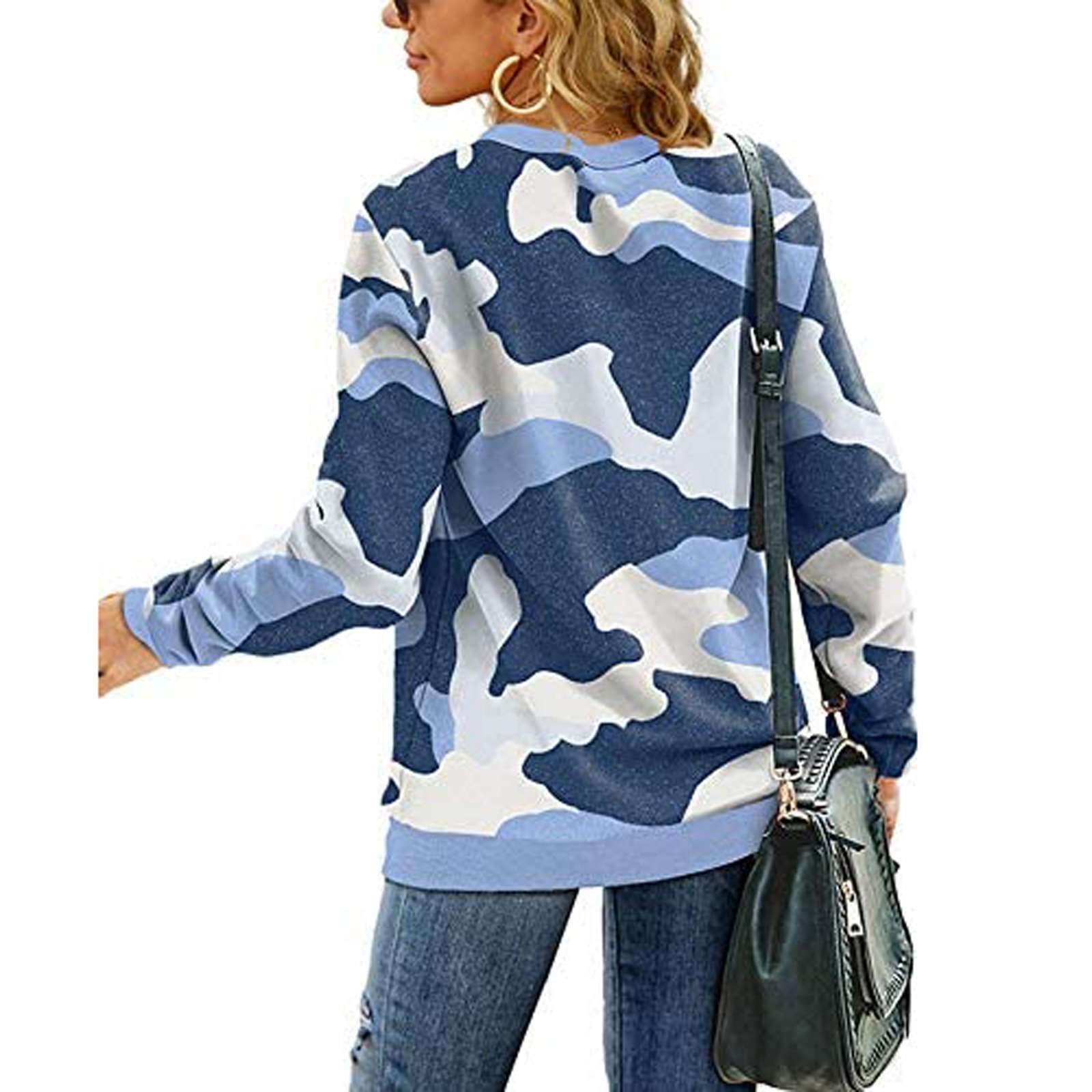 Print Round neck Long sleeve Sweatshirts T-Shirts