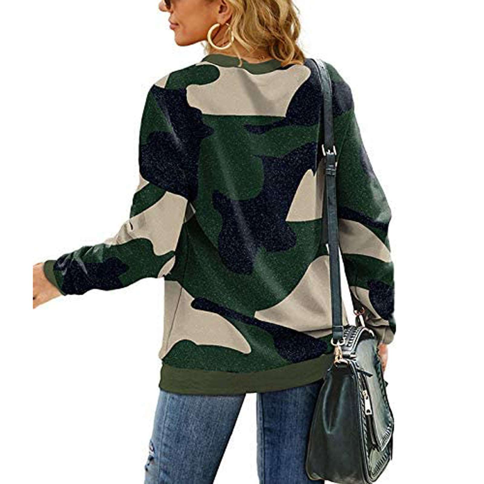 Print Round neck Long sleeve Sweatshirts T-Shirts
