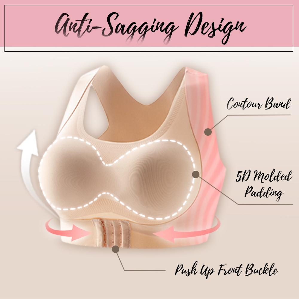 Seamless Front Buckle Support Bra