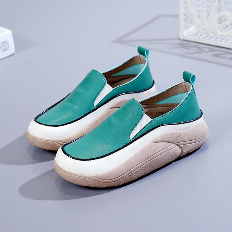 🔥Clearance Sale Alert:  Women Thick Sole Shoes - Apricot, Green, White / US Size: 4.5-8