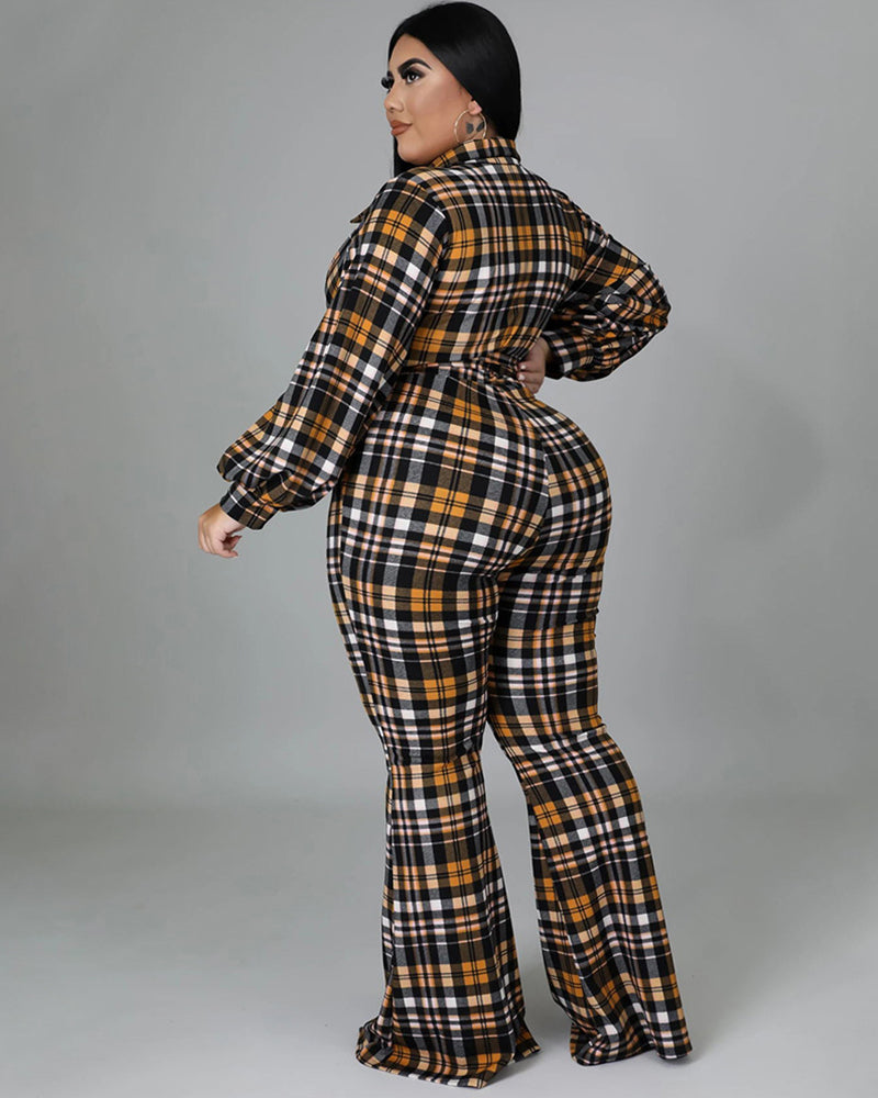 KIRA PLAID JUMPSUIT