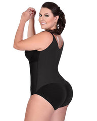 Women Slimming Zipper & Adjustable Straps Bodysuit