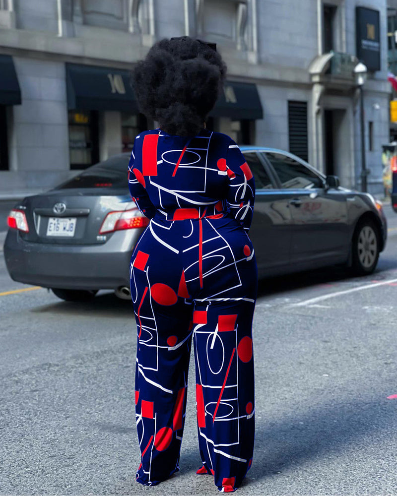 Geometric Art of Curves Jumpsuit