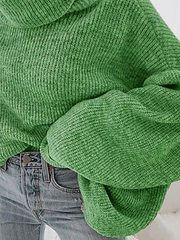 Plus size Casual Plain Loosen Sweater
