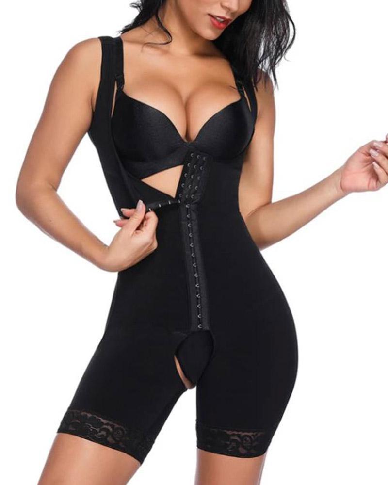 Women Tummy Breasted Open Bodysuit