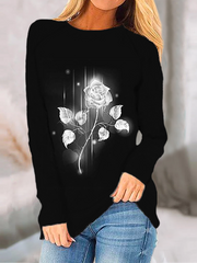 Plus size Rose Printed Shirts & Tops