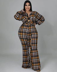 KIRA PLAID JUMPSUIT