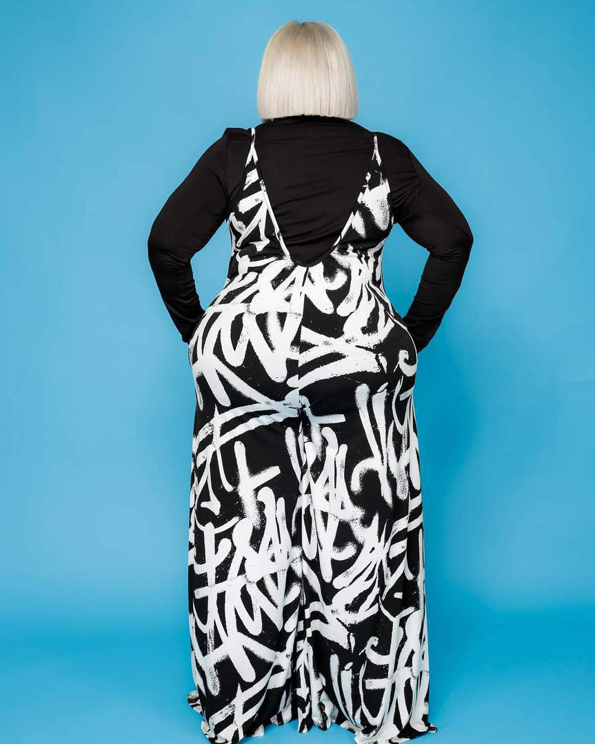 Graffiti Print Jumpsuit