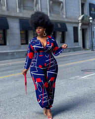 Geometric Art of Curves Jumpsuit