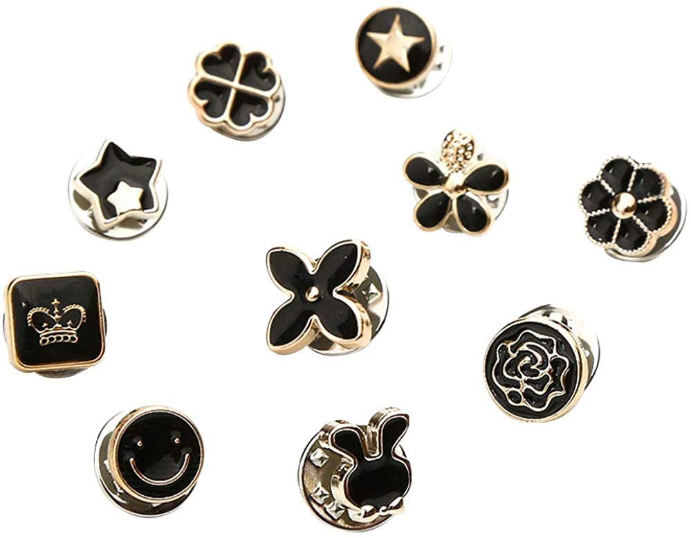 Anti-glare Women Shirt Brooch Buttons Set