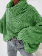 Plus size Casual Plain Loosen Sweater