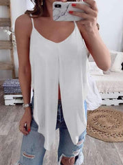 Plus Size Solid color sexy halter top Women vests
