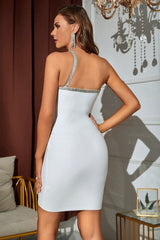 Heidi Glitter One Shoulder Bandage Dress