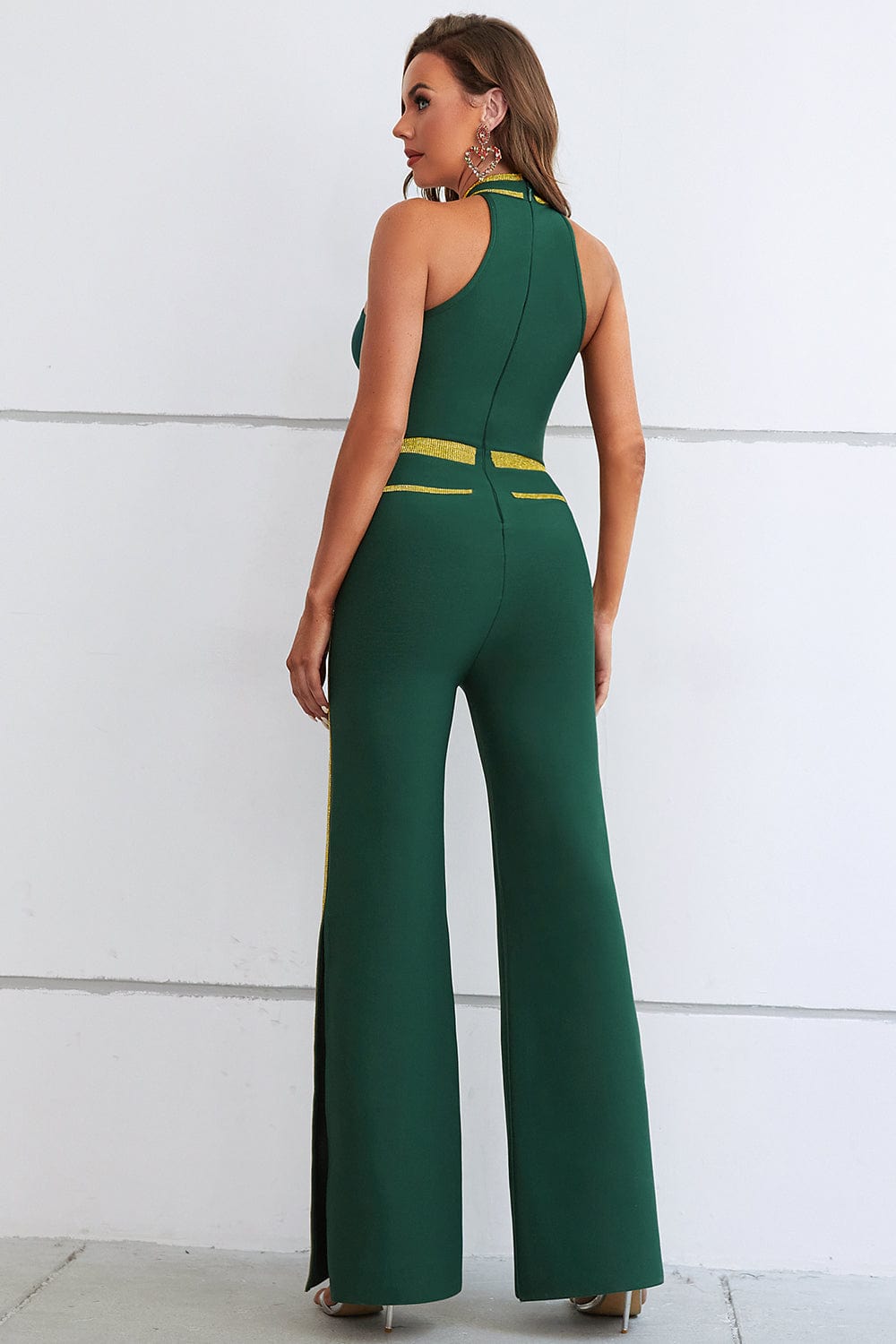 Hanny Trend High Neck Bandage Jumpsuit