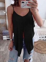 Plus Size Solid color sexy halter top Women vests