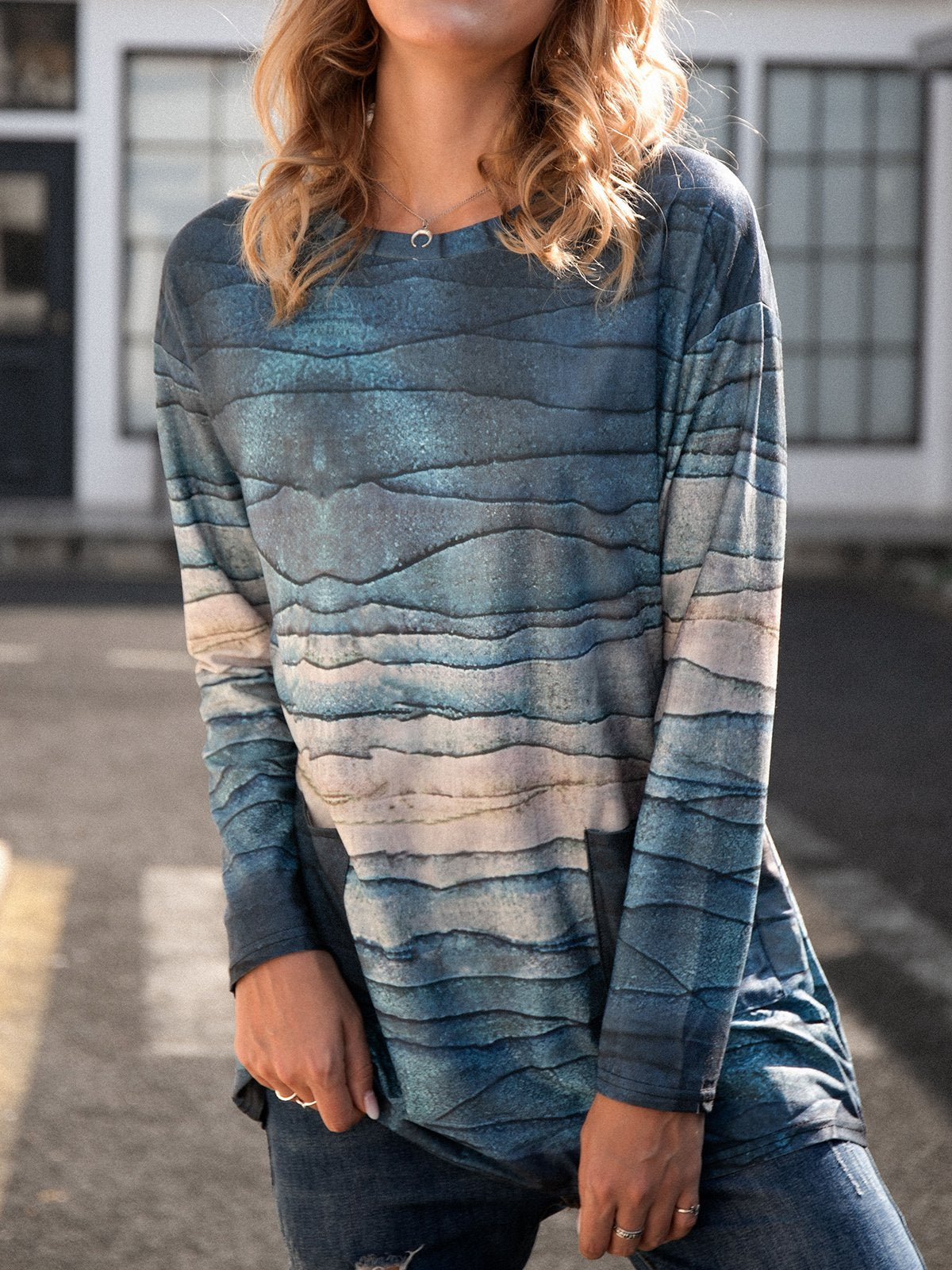 Printed Casual Striped T-Shirts