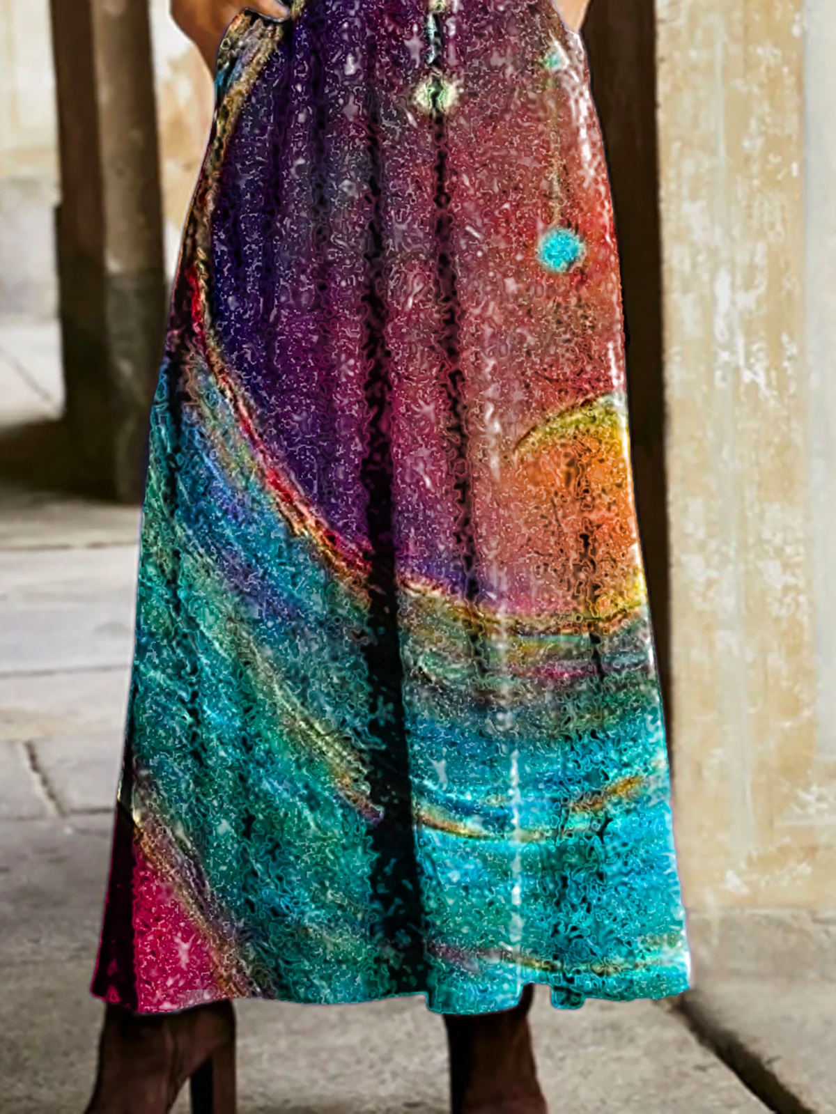 Plus size Printed Casual Dresses