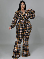 KIRA PLAID JUMPSUIT