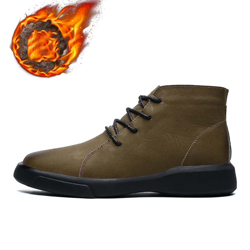 New Men's High Top Fleece Martin Boots