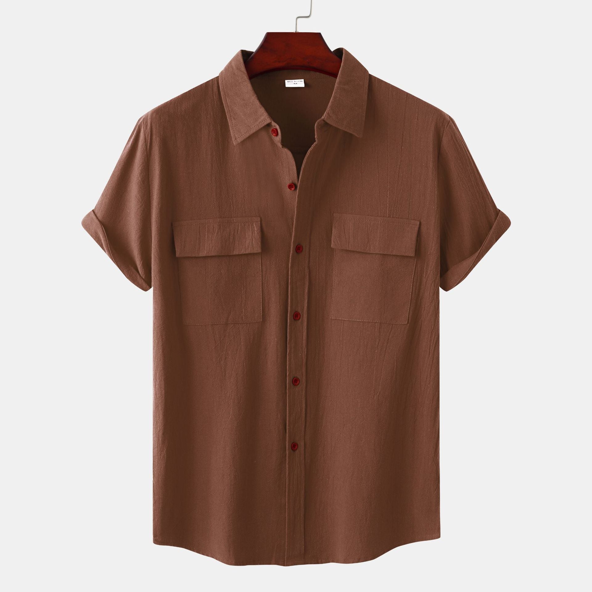 New Cotton And Linen Short-Sleeved Shirts