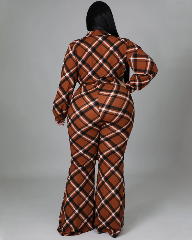 KIRA PLAID JUMPSUIT