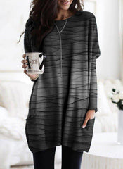Printed Casual Striped T-Shirts