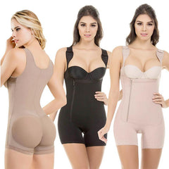 One Piece Leg Breast Zipper Shapewear