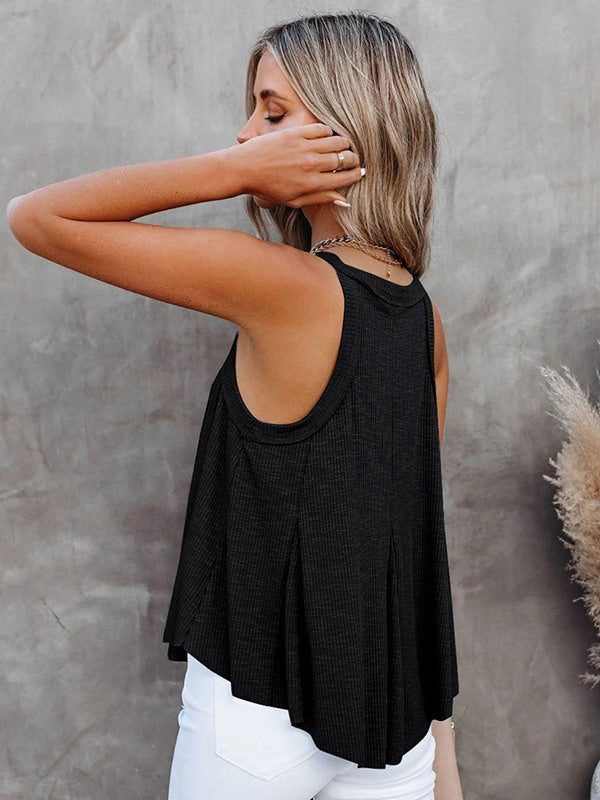 Plain v neck sleeveless vests for Summer