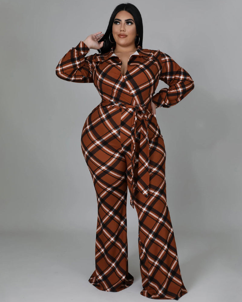 KIRA PLAID JUMPSUIT