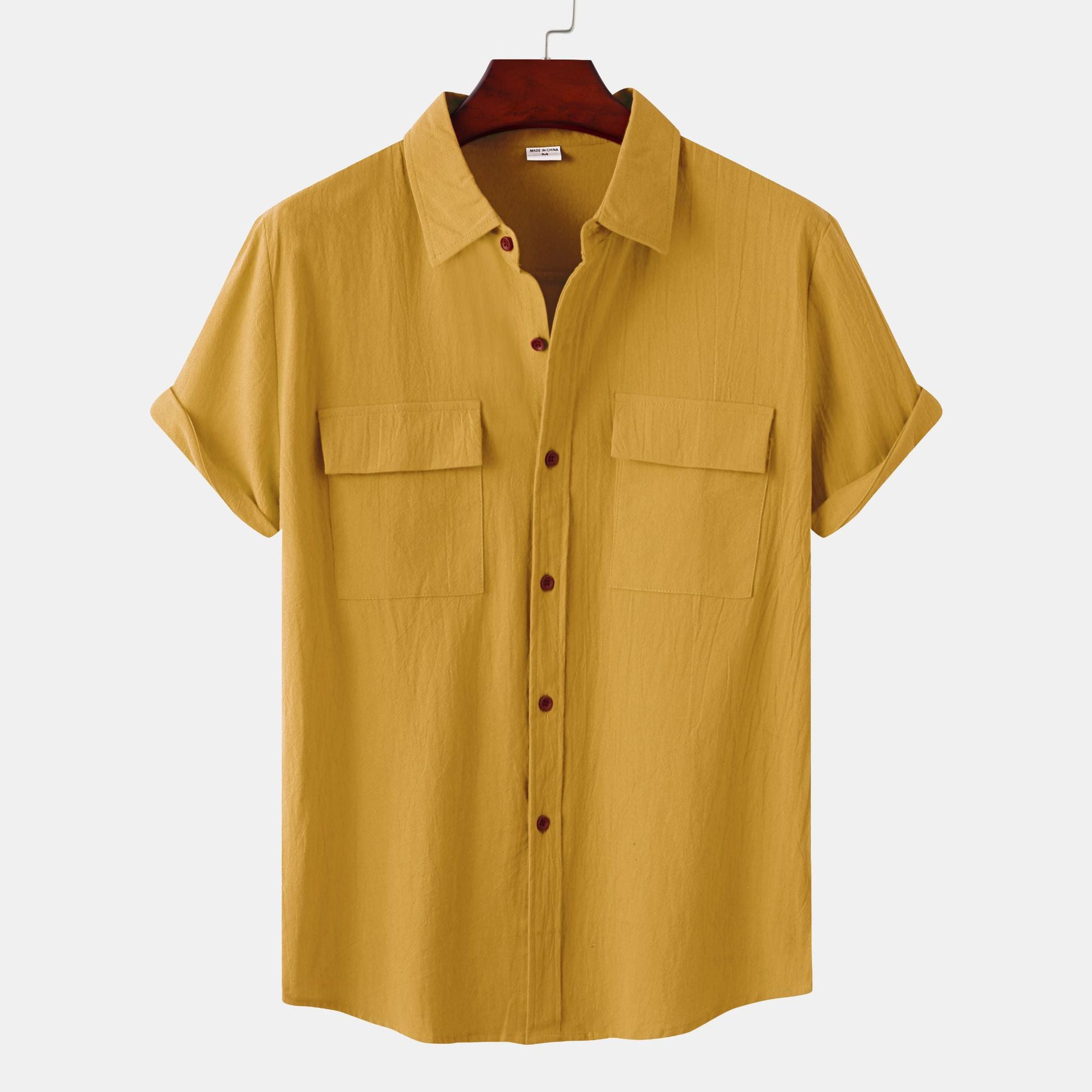 New Cotton And Linen Short-Sleeved Shirts