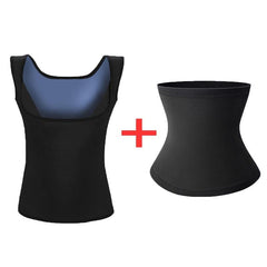 Women Sweat Vest Belt Body Shapewear Thermo Tank Tops Suit