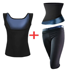 Women Body Shaper Set Sauna Vest Slimming Pants Workout Suits