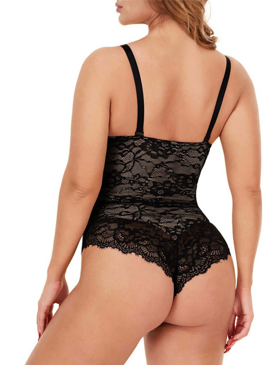 TrendyCommune®-Signature Lace Shapewear Bodysuit