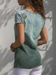 Pure cotton short sleeve gradient ramp high quality T-shirt