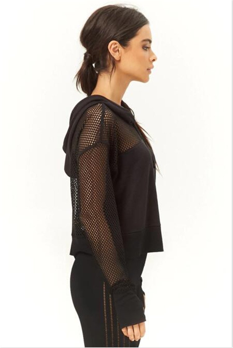Perspective Grids Gored Finger Hoodies & Sweatshirts