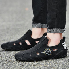 Oversized Men's Soft Soled Hollow Out Flat Shoes