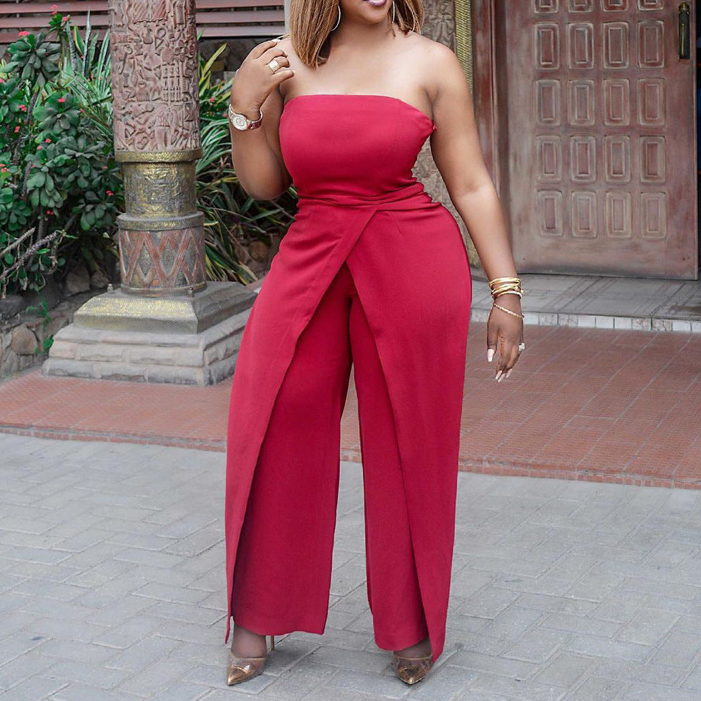 Sleeveless Wrapped Chest Slit Leisure Cross