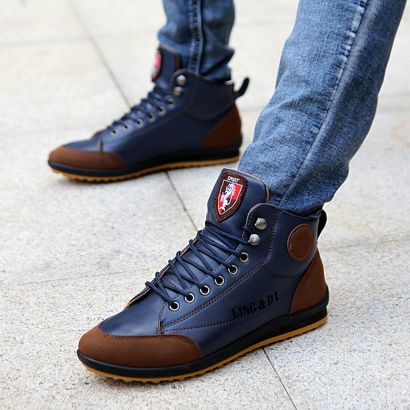 High Top Men Casual Flat Shoes