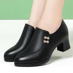 Women Classic Simple Thick-heeled Boots