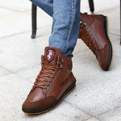 High Top Men Casual Flat Shoes