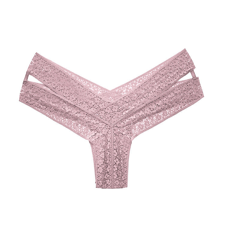 Female Hollow Out Solid Color Lace Underwears