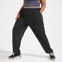 Oversized Sport Pants with Loose Stitching