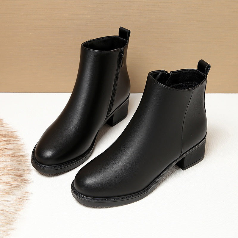 Soft Leather Increasing Boots