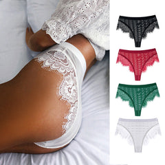 Female Feather Shape Lace Underwear