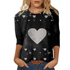 Printed Fashion Round Neck Long Sleeve T-shirts