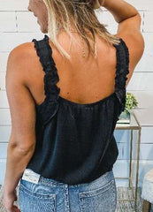 Pure Casual Loose Stringy selvedge Vests