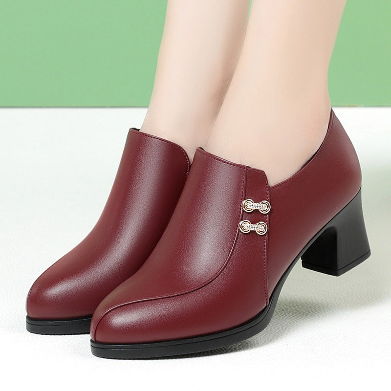 Women Classic Simple Thick-heeled Boots