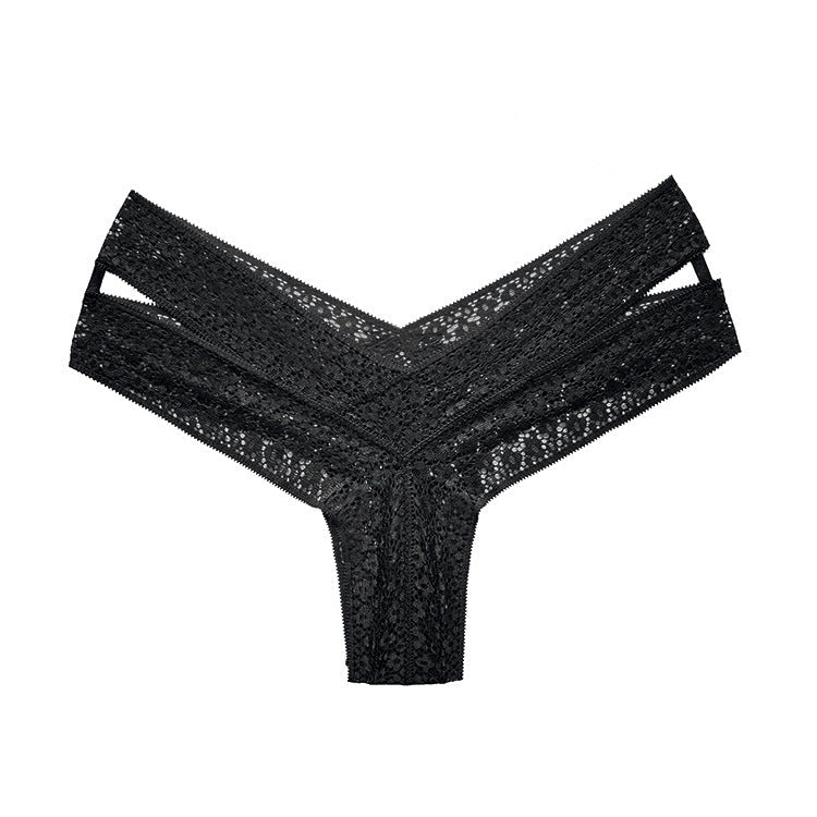 Female Hollow Out Solid Color Lace Underwears