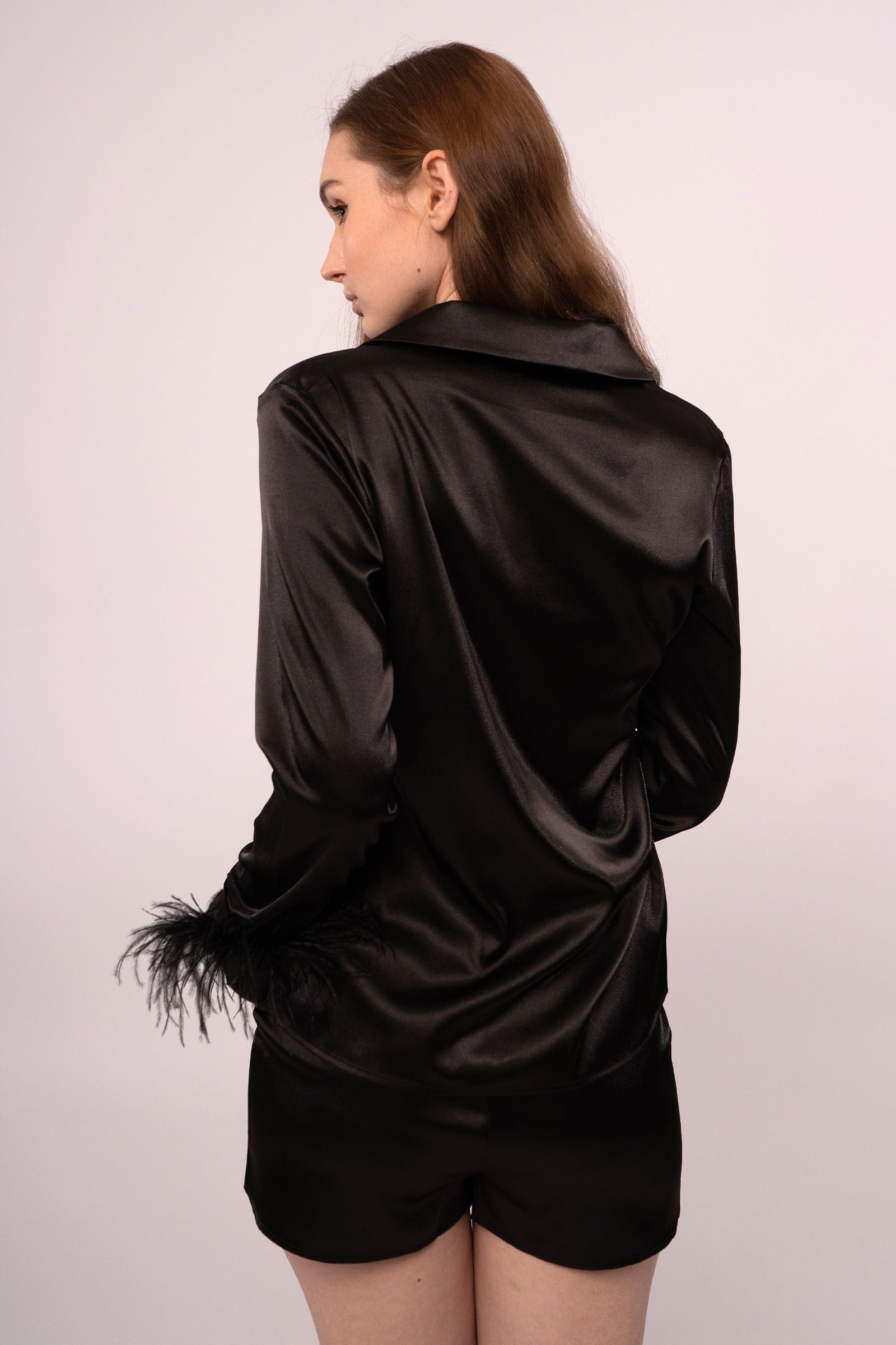 Ballari Feather Trim Pajama Set